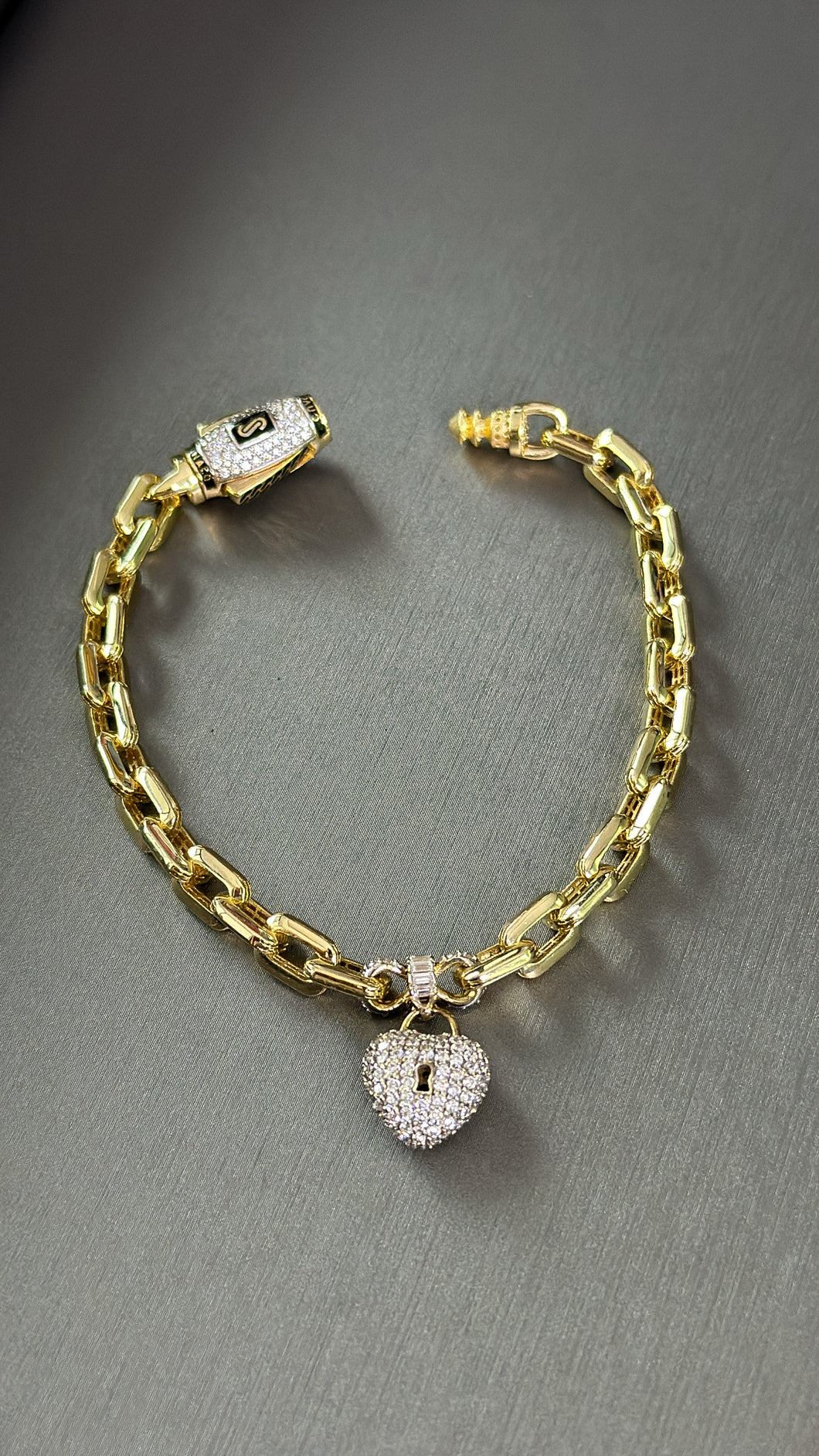 Pulsera Corazon De Mujer 6mm Oro 10k