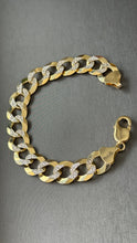 Cargar imagen en el visor de la galería, Pulsera Martillada 1.3cm Solida Oro 10k

