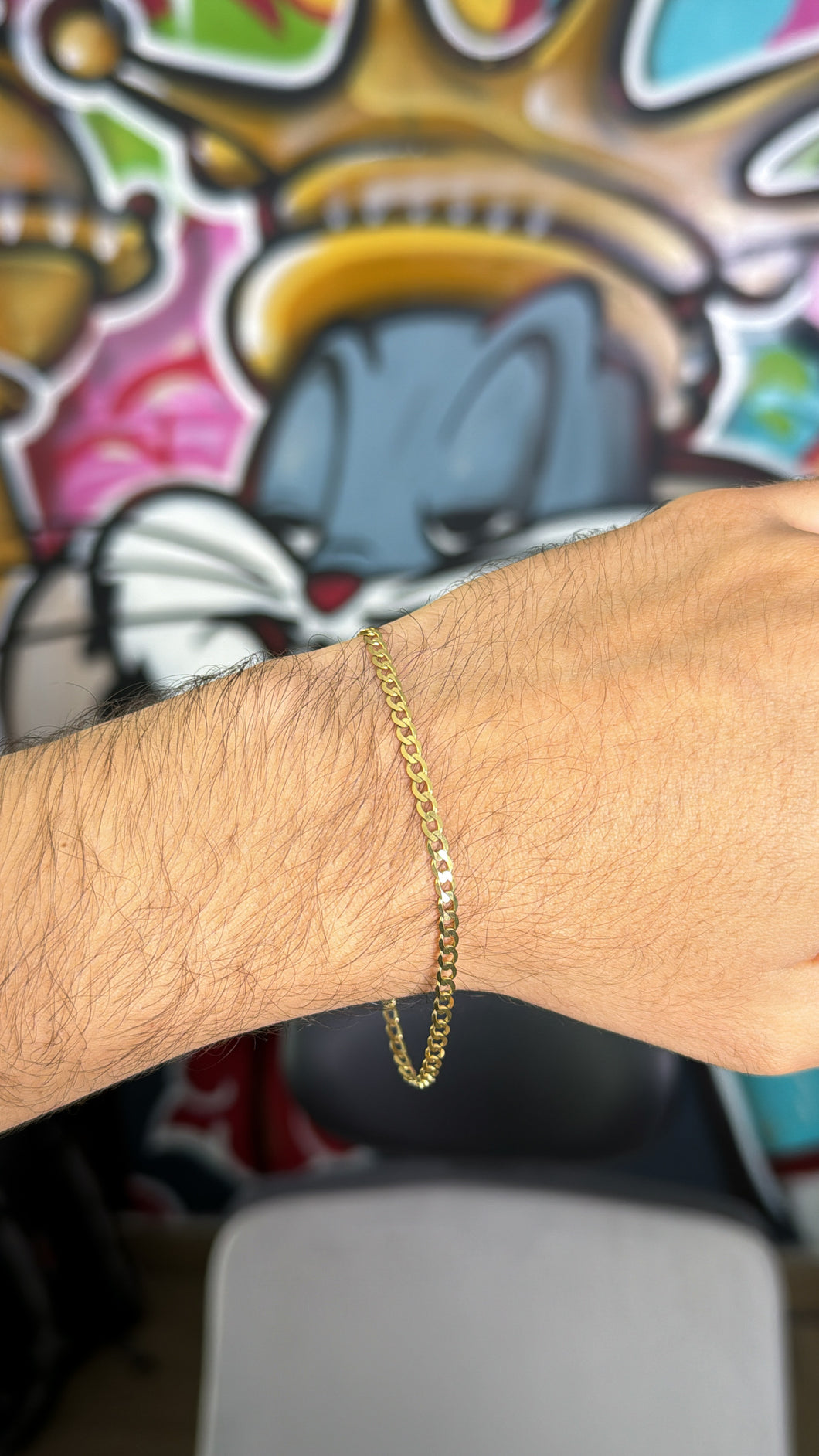 Pulsera Italiana 3mm Oro 10k Sólida