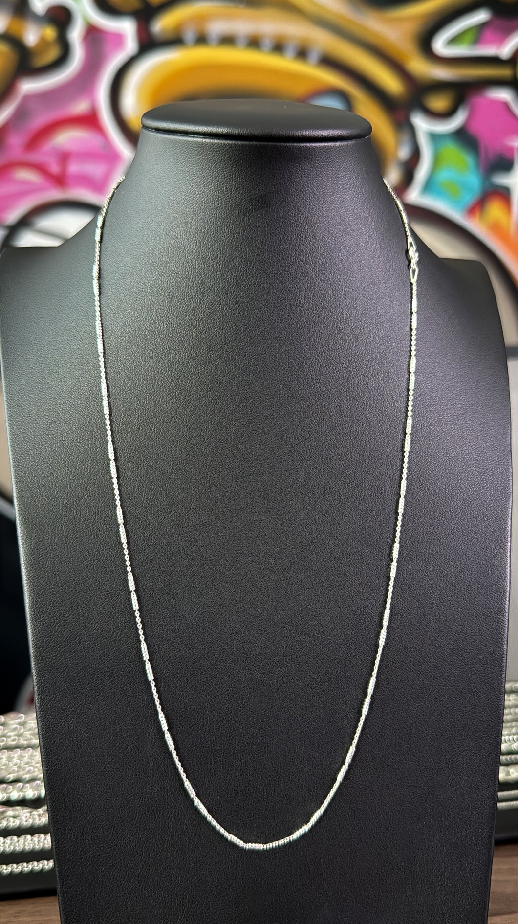 Cadena Hermes 1mm Plata Italiana