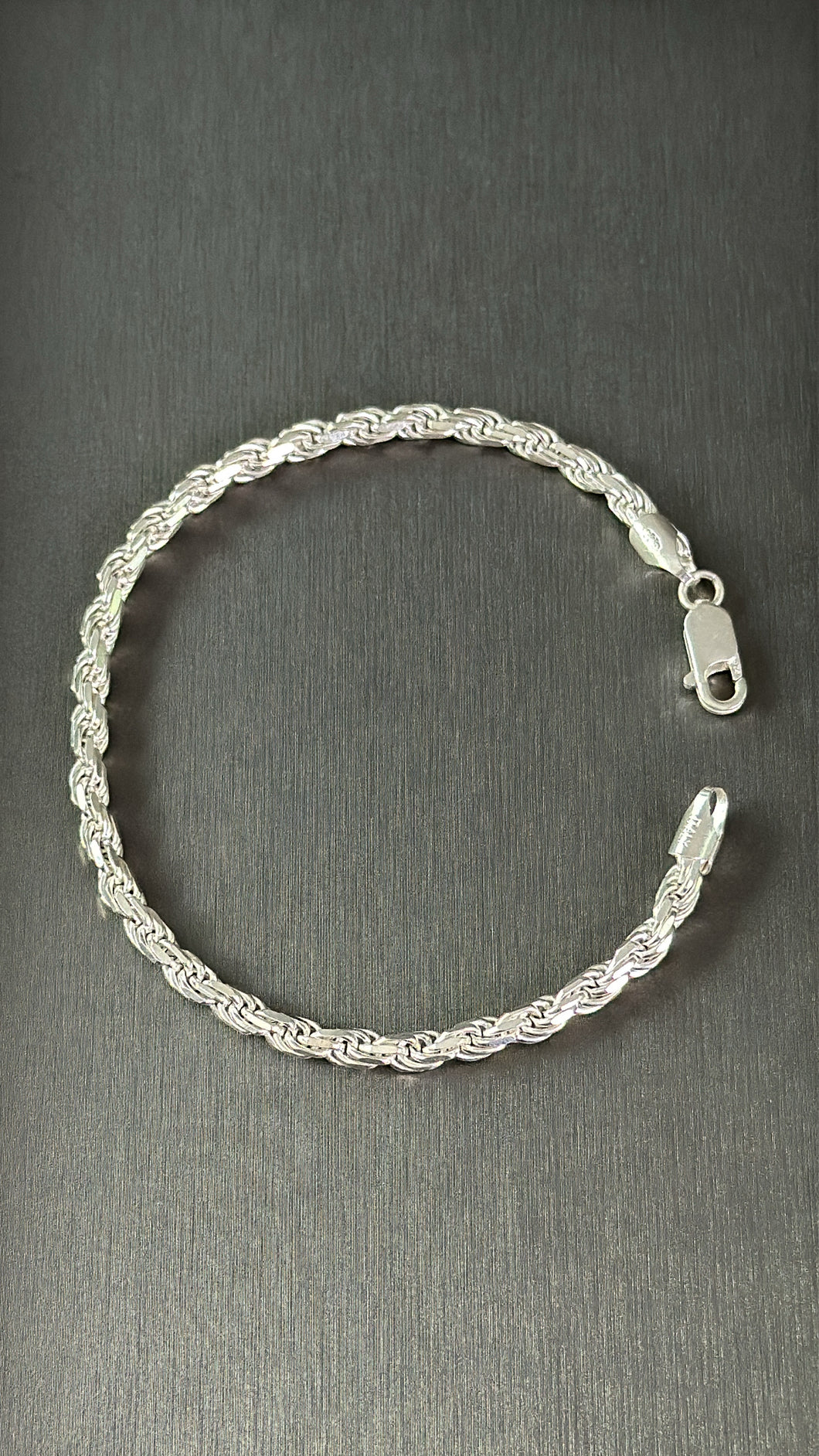 Pulsera Lazo 4mm Plata Italiana