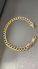 Cargar imagen en el visor de la galería, Pulsera Cubana Lisa 7mm Oro 10k Sólida
