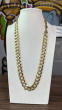 Cargar imagen en el visor de la galería, Cadena Martillada 1.4cm Solida Oro 10k
