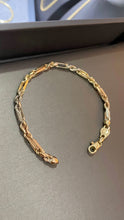 Cargar imagen en el visor de la galería, Pulsera Figaro 5mm Tres Oros 10k
