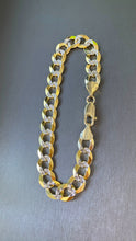 Cargar imagen en el visor de la galería, Pulsera Martillada 1cm Oro 10k Sólida
