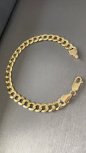 Cargar imagen en el visor de la galería, Pulsera Cubana Lisa 7mm Oro 10k Sólida
