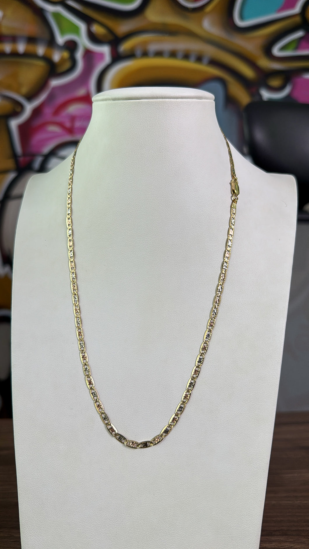 Cadena Tres Oros 4mm De Mujer 10k