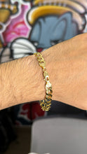 Cargar imagen en el visor de la galería, Pulsera Italiana Lisa 8mm Oro 10k Sólida
