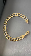 Cargar imagen en el visor de la galería, Pulsera Martillada 9mm Sólida Oro 10k
