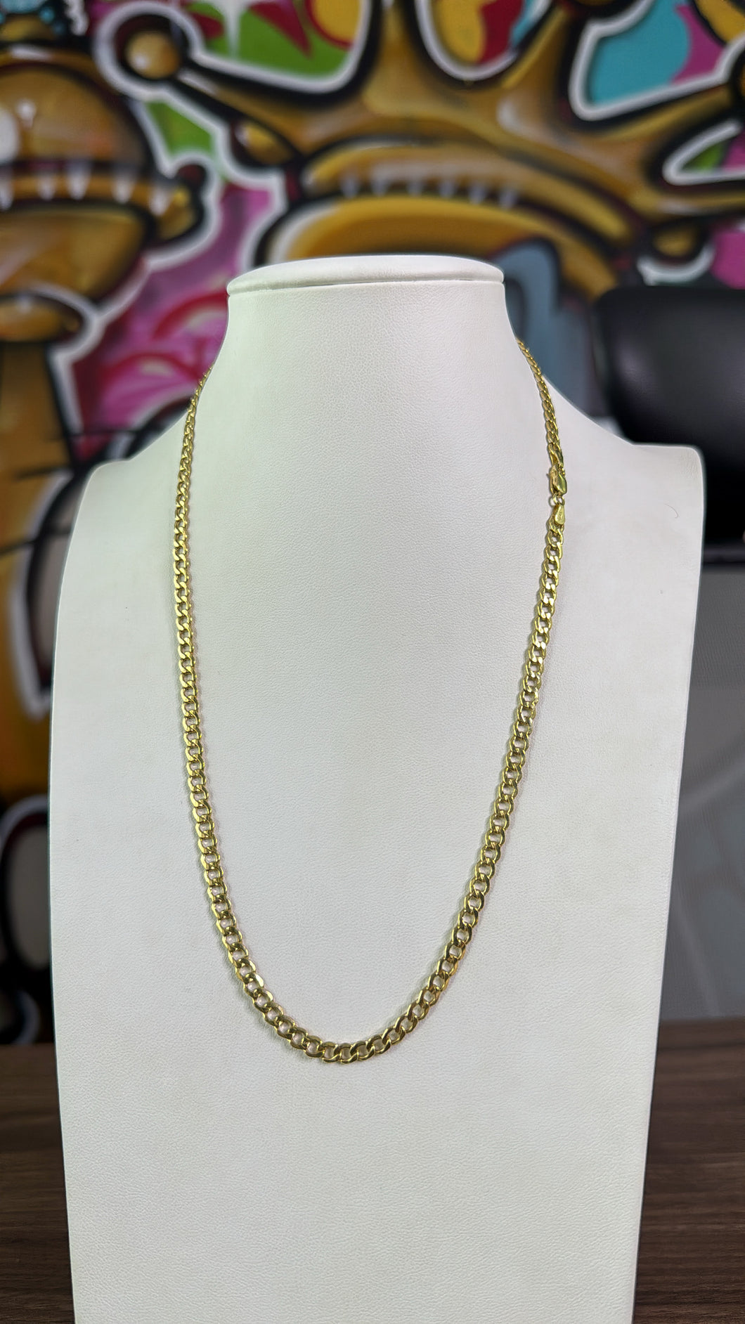 Cadena Cubana Lisa 5mm De Mujer 10k