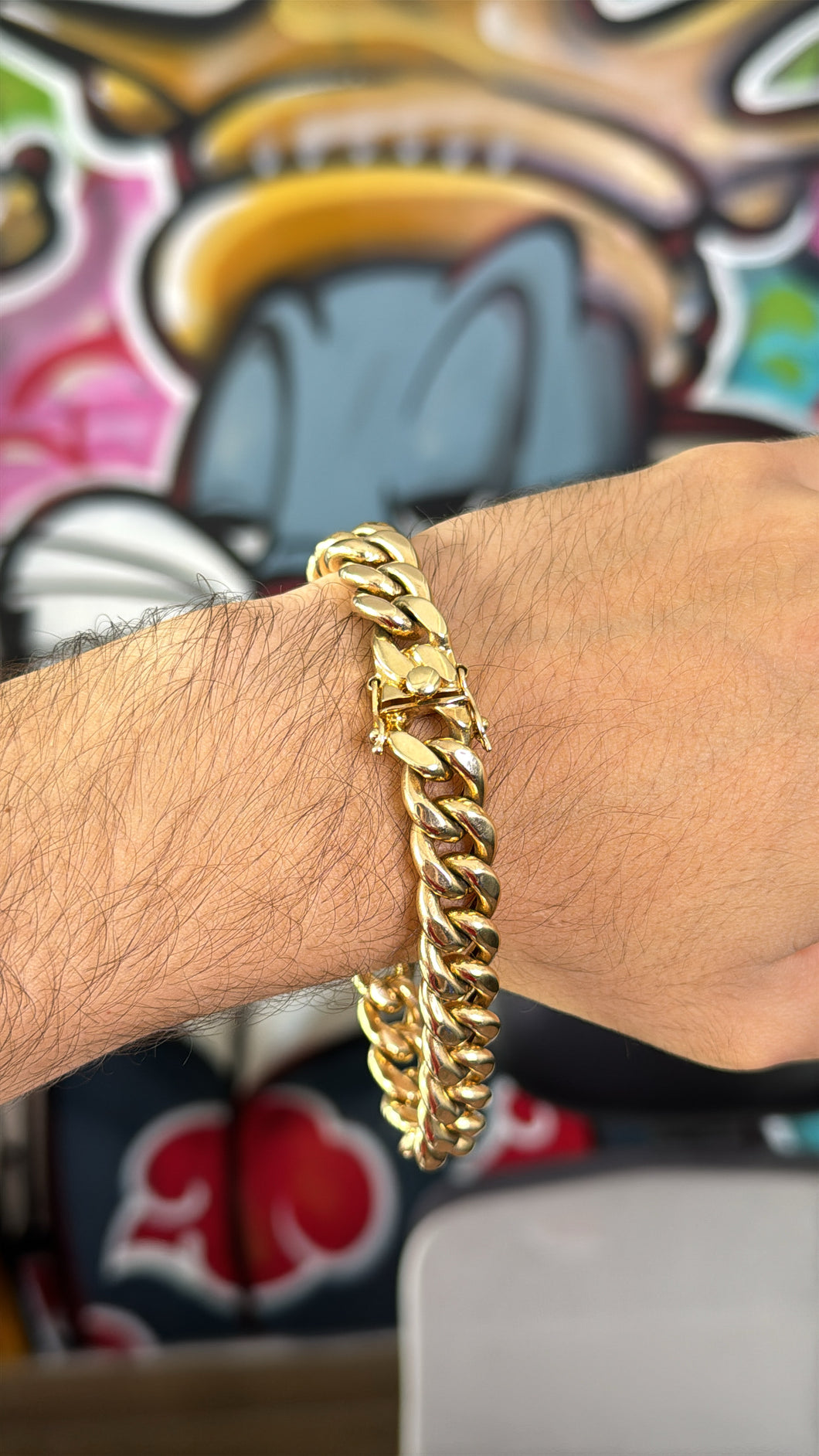 Pulsera Cubana 1.2cm Oro 10k