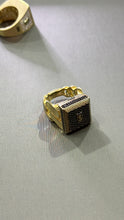 Cargar imagen en el visor de la galería, Anillo Monaco Black Oro 10k
