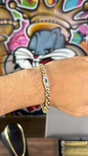 Cargar imagen en el visor de la galería, Pulsera Ice Intercalada 6.5mm Oro 10k

