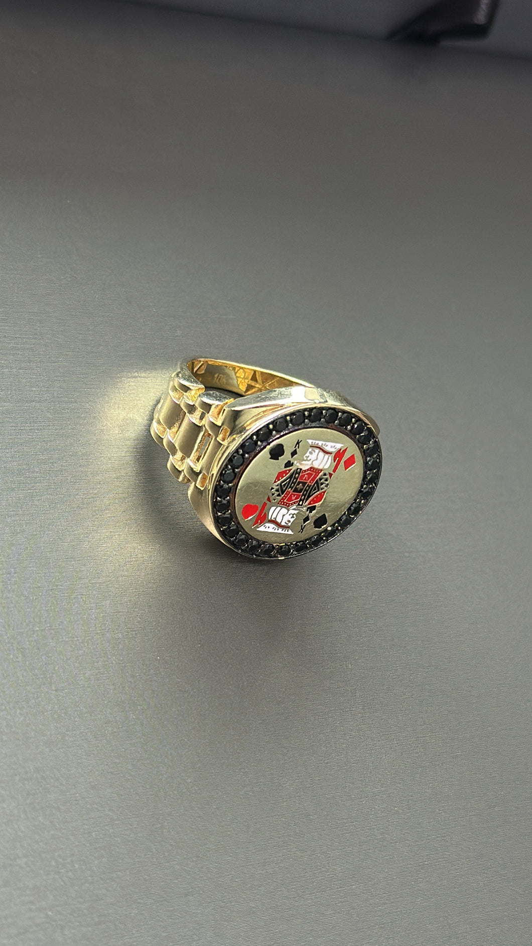 Anillo Del Rey Oro 10k