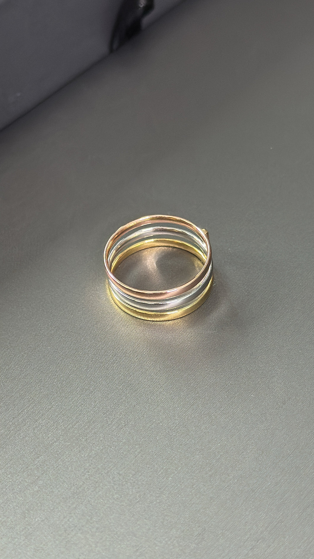 Anillo 3 Oros De Mujer Oro 10k