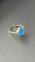 Cargar imagen en el visor de la galería, Anillo VC Celeste de Mujer Oro 10k
