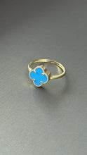 Cargar imagen en el visor de la galería, Anillo VC Celeste de Mujer Oro 10k
