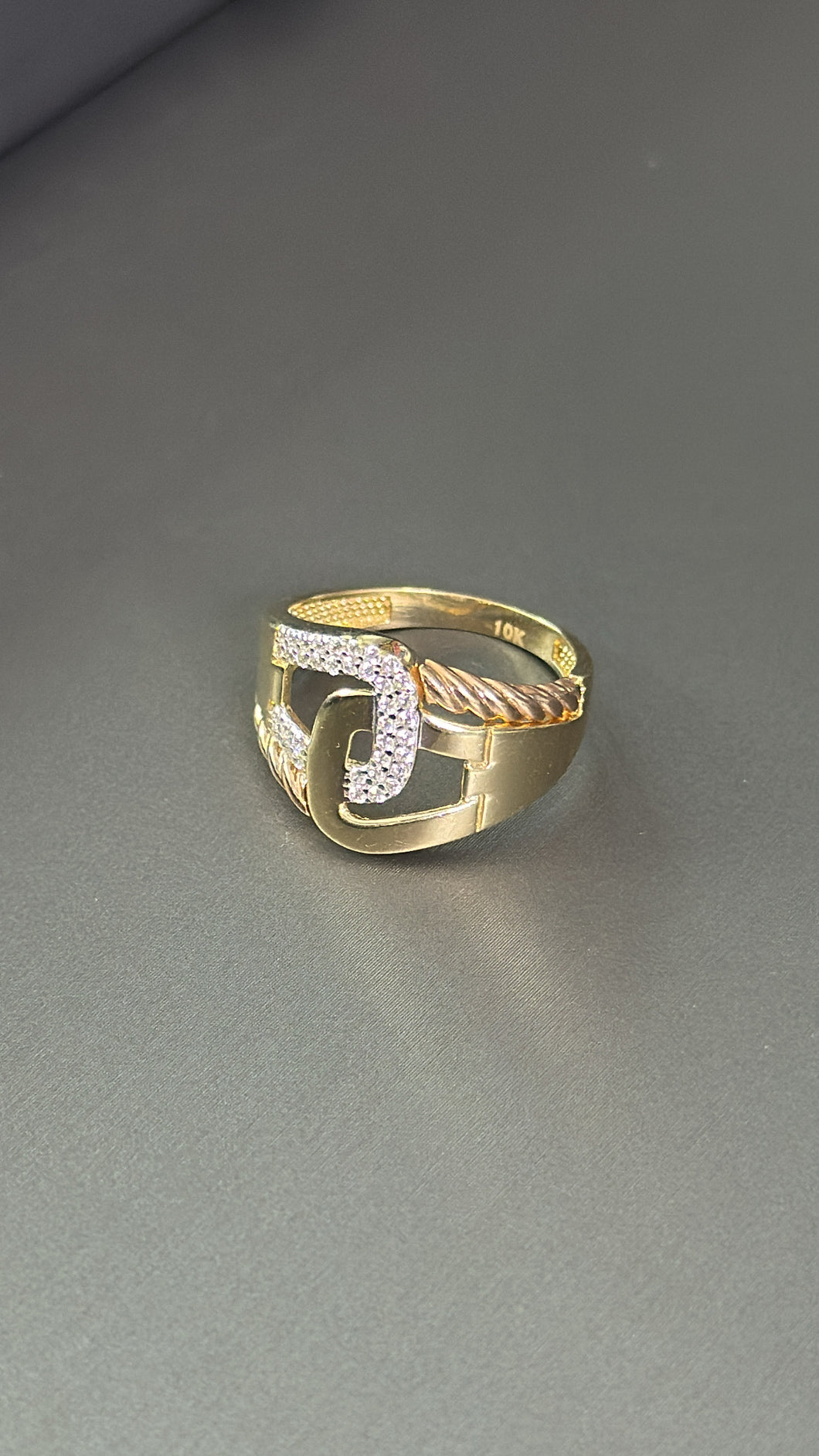 Anillo 3 Oros De Mujer Oro 10k