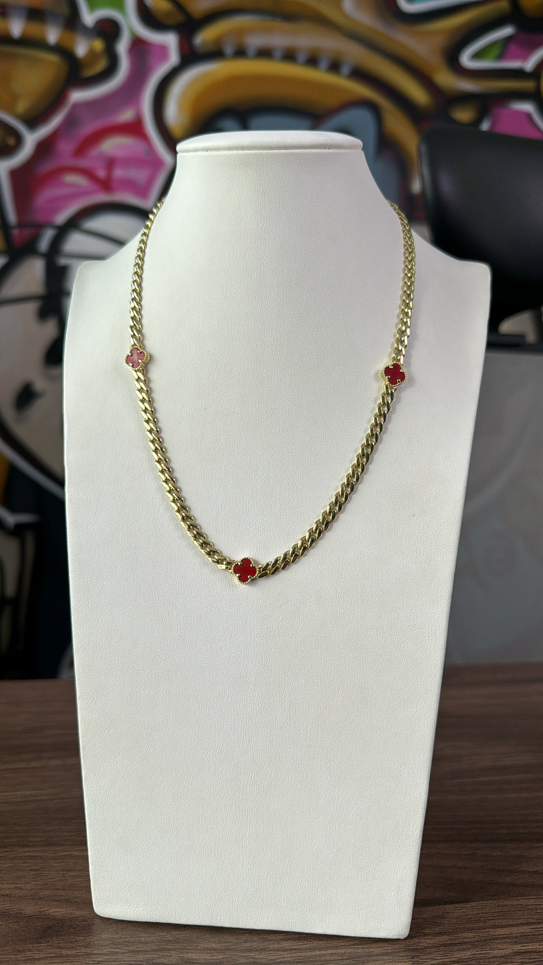 Cadena VC Roja 5mm De Mujer 10k