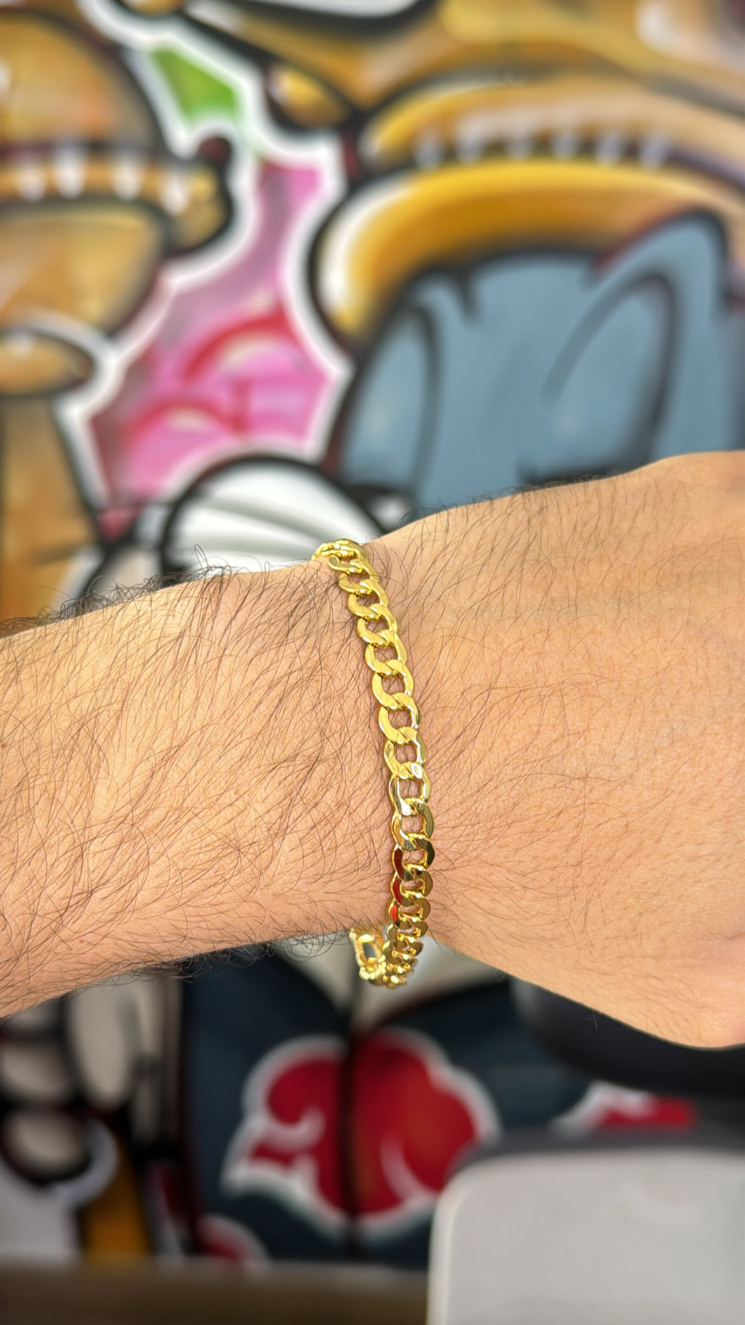 Pulsera Cubana Lisa 6mm Oro 10k