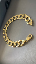 Cargar imagen en el visor de la galería, Pulsera Cubana Lisa 1.5cm Oro 10k Sólida
