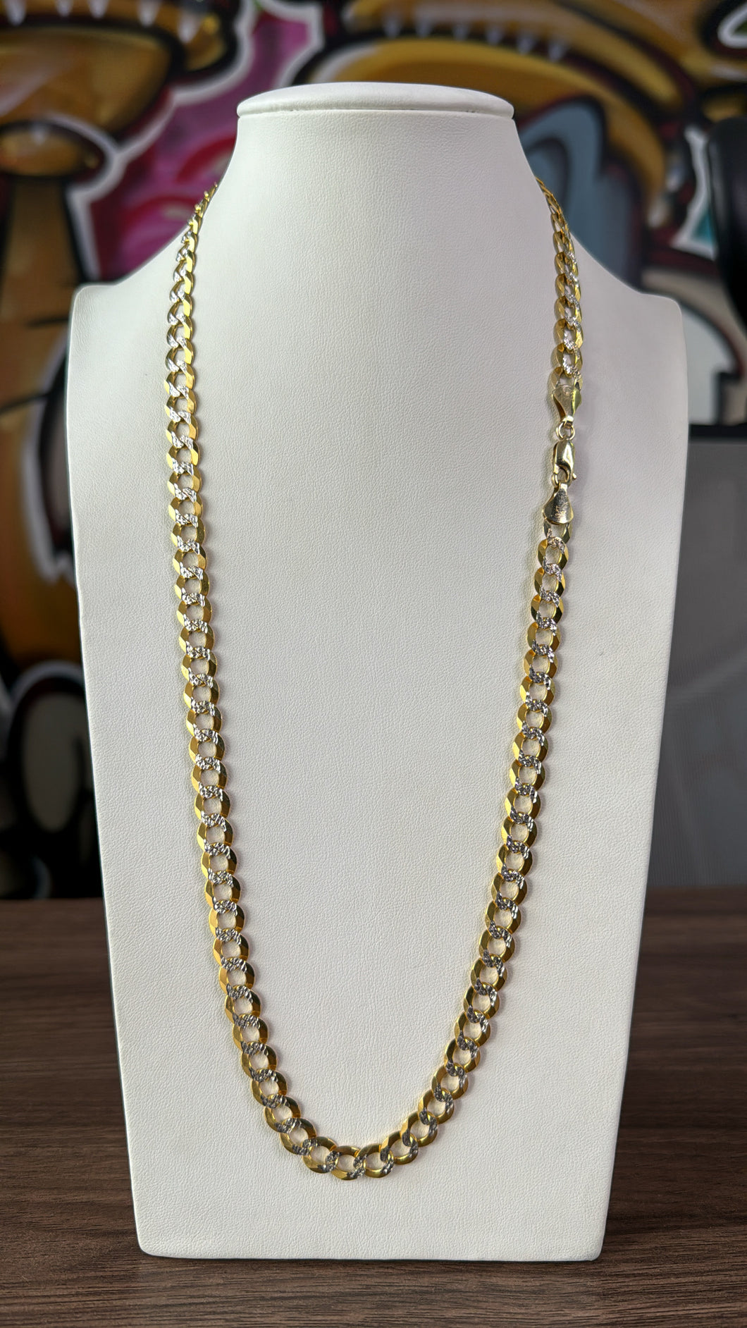 Cadena Martillada 9mm Oro 10k