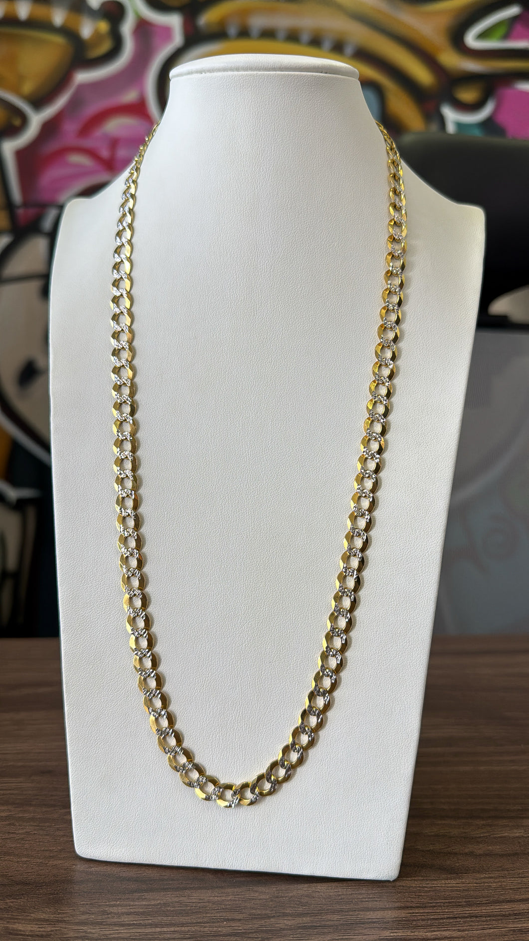 Cadena Martillada 8mm Oro 10k