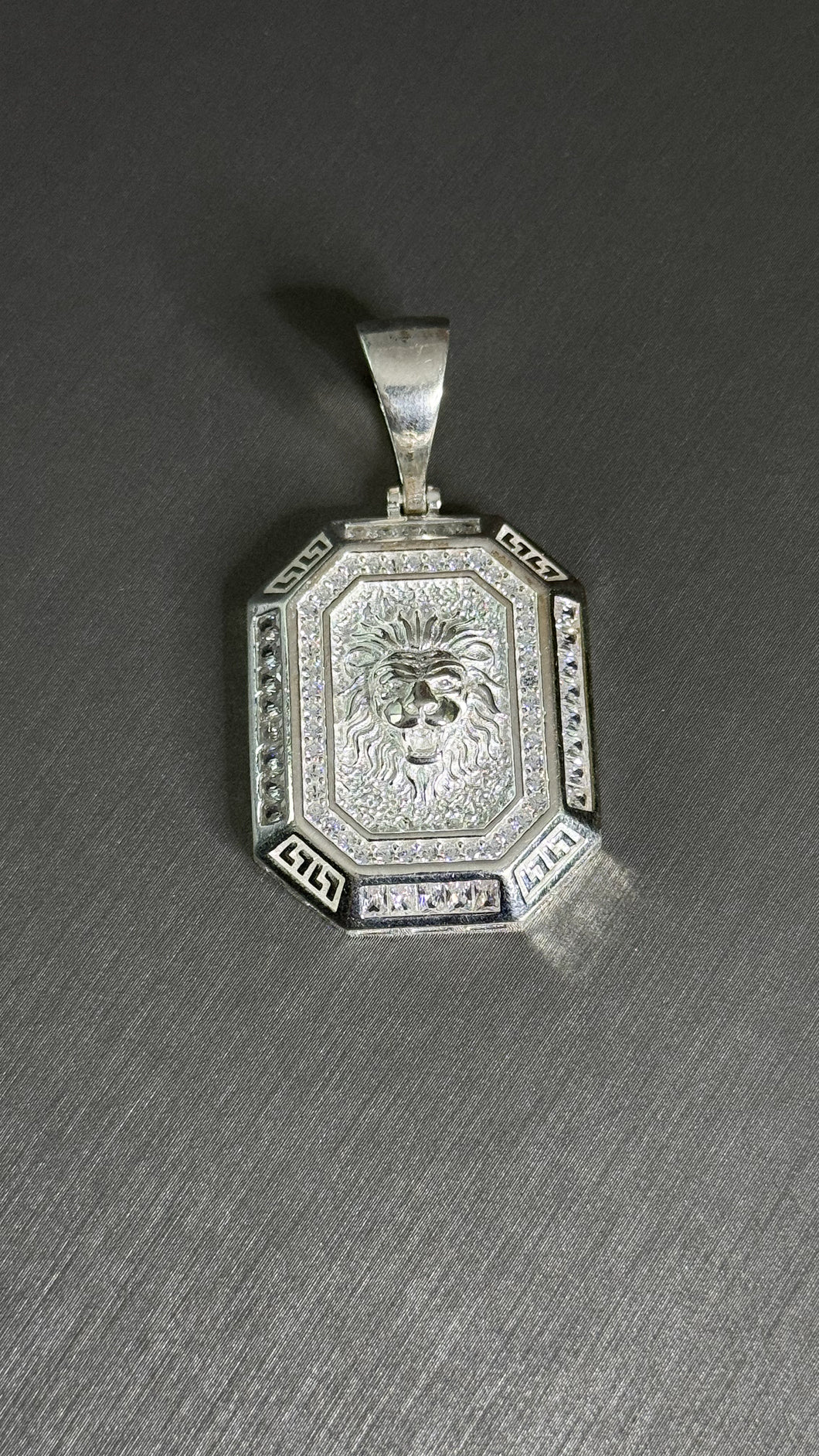 Dije Medalla Leon Plata Italiana